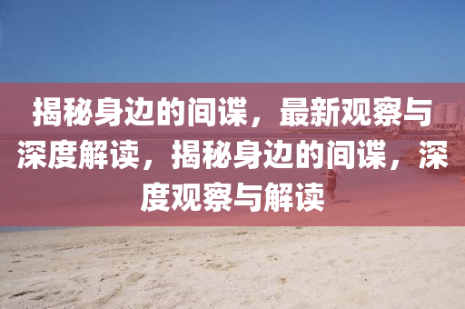 揭秘身边的间谍,最新观中山市多米克自动化设备有限公司察与深度解读,揭秘身边的间谍,深度观察与解读