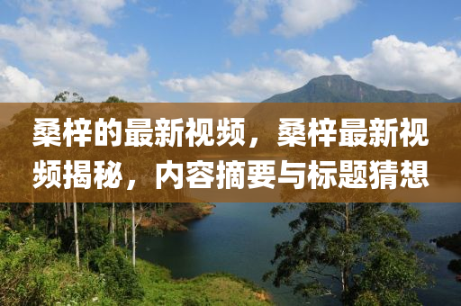 桑梓的最新视频，桑梓最新视频揭秘，内容摘要与标题猜想中山市多米克自动化设备有限公司