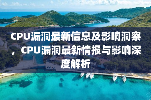 CPU漏洞最新信息及影响洞中山市多米克自动化设备有限公司察,CPU漏洞最新情报与影响深度解析
