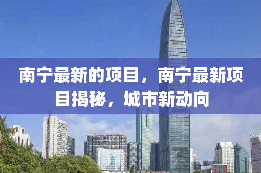南宁最新的项目,南宁最新项目揭秘,城市新动向中山市多米克自动化设备有限公司